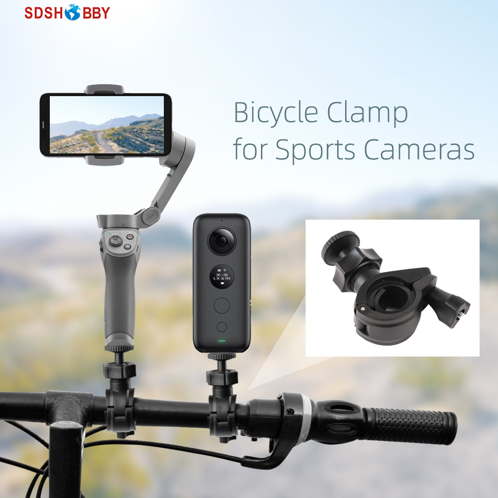 Bicycle Clamp Camera Mount Holder Clip 1/4in Adapter Accessories for ...